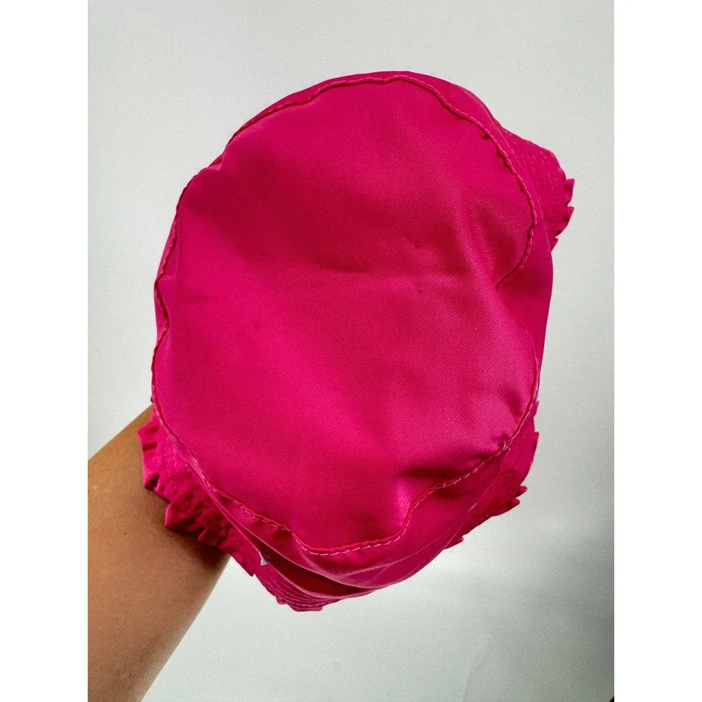 UV Skinz Sun Hat Kids S Pink Floral Ruffle UPF 50+ Bucket Swim Beach Girls